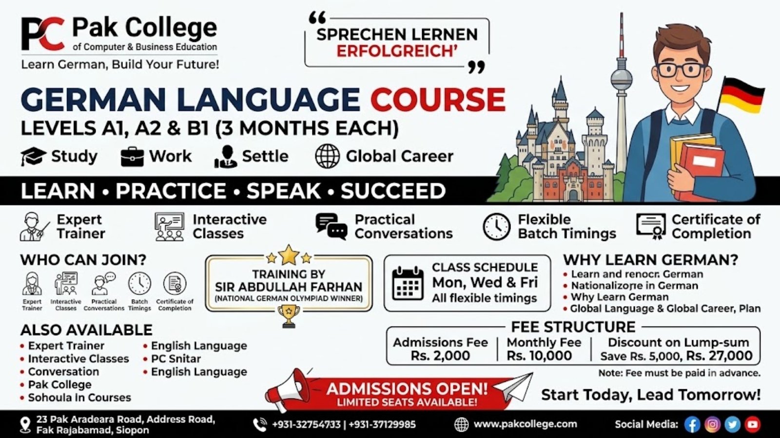 German language course in nazimabad karachi
