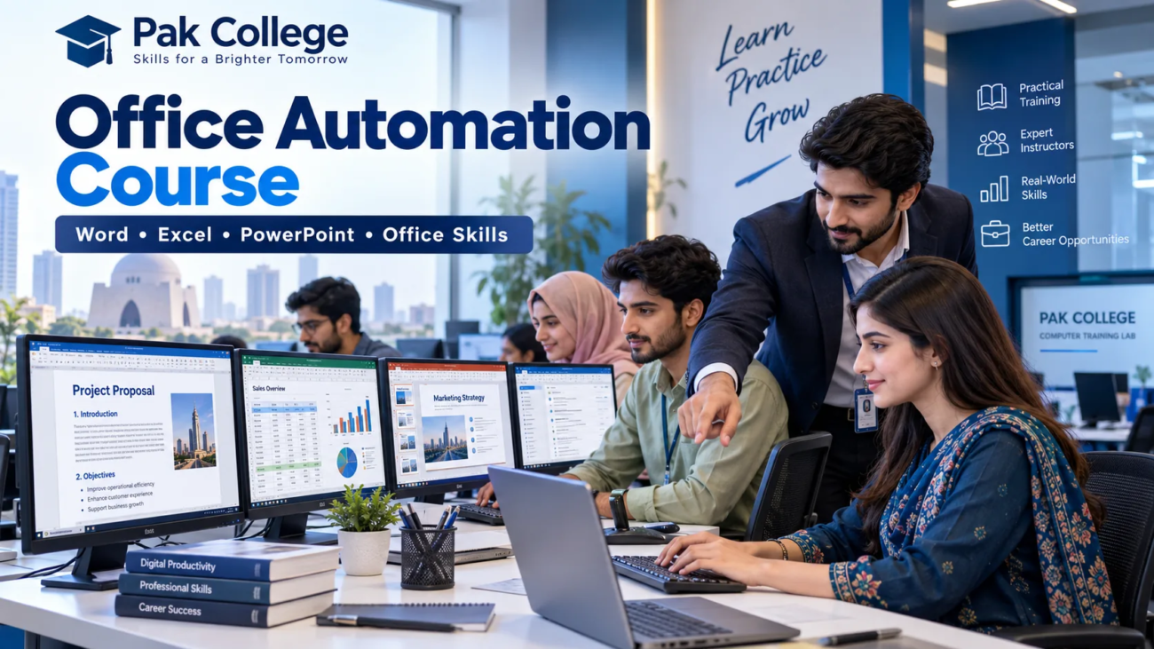 pak college office automation course